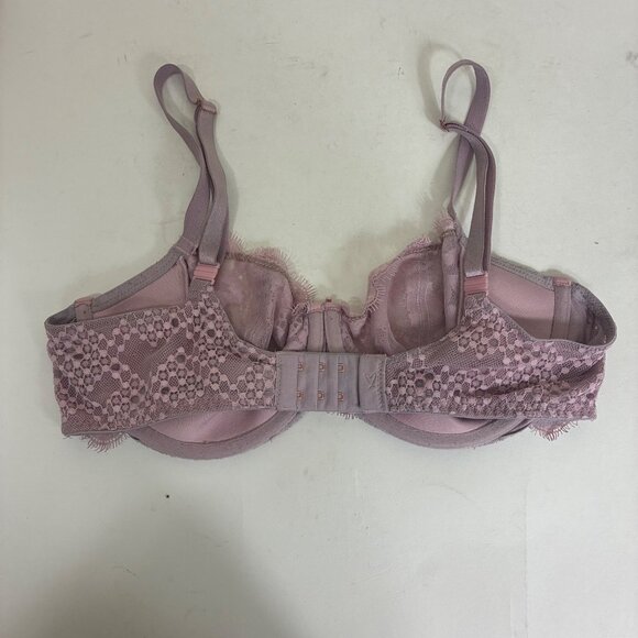 Dream Angels Push-up Without Padding Pink Lace Bra Sz 36D Feminine Everyday - Picture 4 of 7